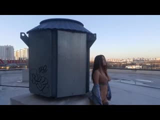 liya silver - photoshoot on the roof big tits blowjob doggystyle reverse cowgirl russian brazzers porn porn big tits natural tits teen